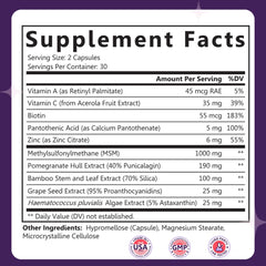 Sarez GlowBoost biotin and zinc support keratin strengthening for hair and nails.