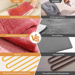 SAROO massaging weighted heating pad auto-off safety feature protects during use