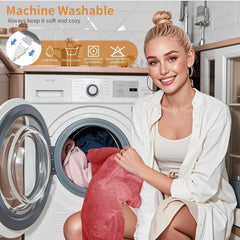 SAROO massaging weighted heating pad machine washable cover for easy cleaning