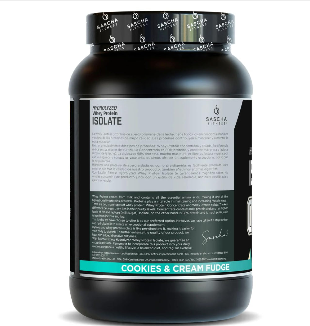 SASCHA FITNESS allergen-free label signals gluten-free and lactose-free benefits
