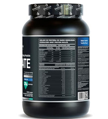 SASCHA FITNESS vanilla whey powder scoop showing fast-absorption protein.