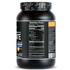 SASCHA FITNESS label shows 25 g protein per serving and BCAAs