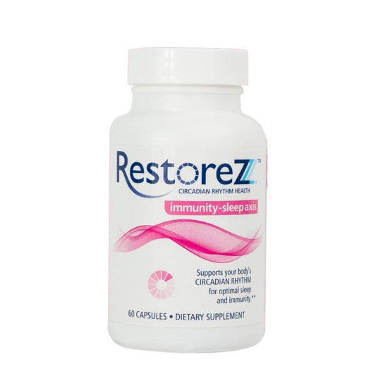 Savant Science RestoreZ Sleep bottle front promoting a calm, restful night.