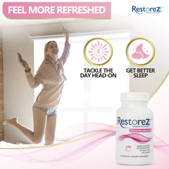 Savant Science RestoreZ Sleep nutrition facts closeup for clarity.