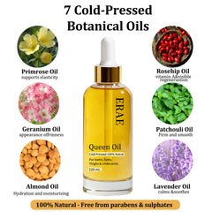 Savari Erae Queen Oil applied to forearm for hydration and firmness