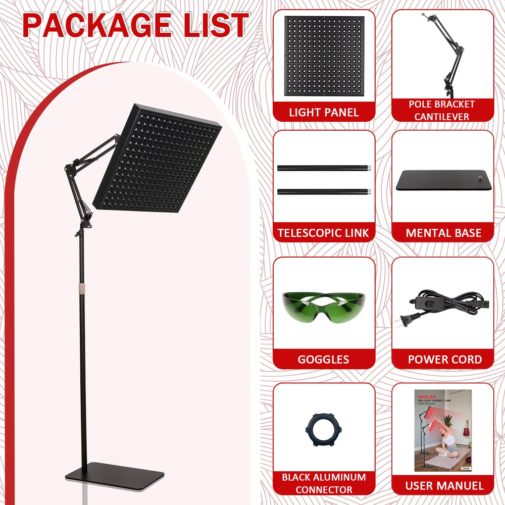 SAVILER gift ready red light lamp for wellness at home