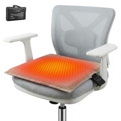 SAVIOR HEAT seat cushion on office chair delivers stable warmth for long workdays.
