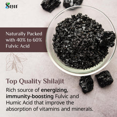 Sayan honey-shilajit in water illustrates simple daily mixing.