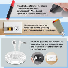 Sayorg testing pen to verify grounding status before sleep