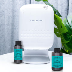 SB SCENT BETTER Spa Escape shelf display creating inviting spa-like mood