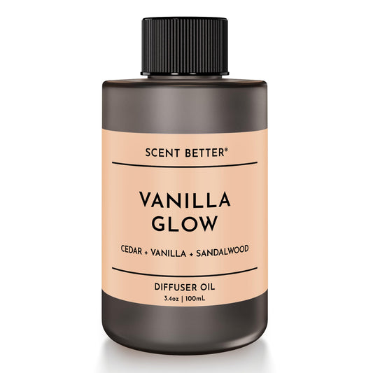 SB Scent Better Vanilla Glow bottle showing premium essential oil blend for calming aroma