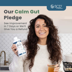 SCD Probiotics kid-friendly dosing bottle indicates family-friendly routine