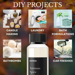 Scentia Autumn Spice DIY projects for candles and soaps.