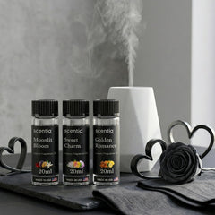 Scentia Love Collection bottles arranged together for gifting