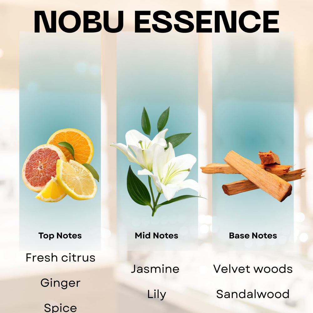 Scentia Nobu Essence packaging and label highlighting premium quality