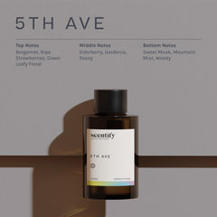 Scentify 5th Ave sweet musk bottom-note bottle for cozy evenings.