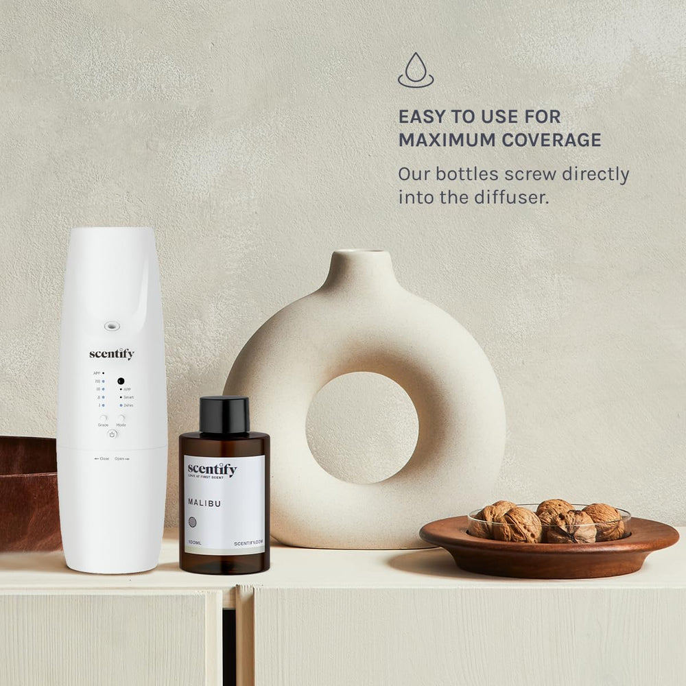 Scentify Malibu aroma oil refill ambergris base for long-lasting, luxurious diffuser fragrance.