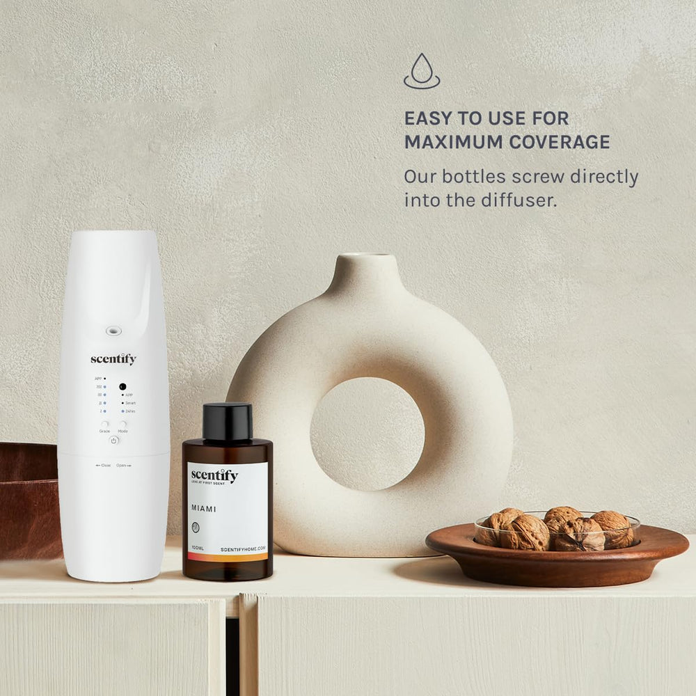 Scentify Miami amber bottle packaging enhances gifting appeal and shelf presence.