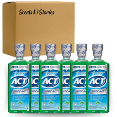 SCENTS N STORIES Fluoride Mouthwash bottle with mint freshness for daily use.