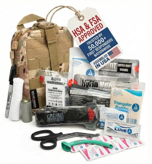 Scherber Premium IFAK Kit MOLLE pouch front view for quick field access.