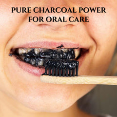 Schizandu charcoal powder in a bathroom setup for skincare routines.