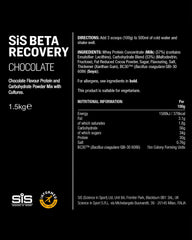 Science in Sport BETA Recovery glass of shake supporting daily athlete fueling.