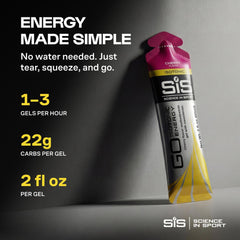 Science in Sport GO isotonic apple gel label highlighting gluten-free and vegan features.