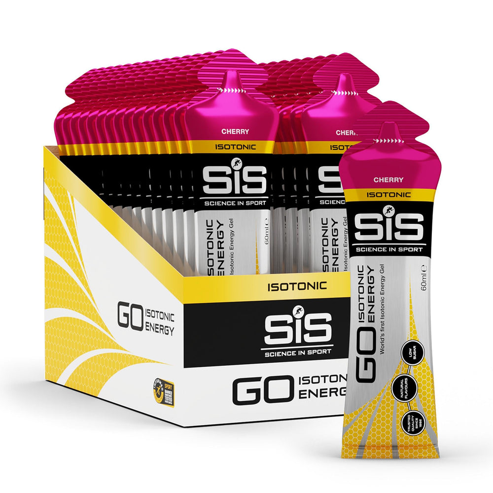 Science in Sport GO isotonic apple gel sachet for quick energy on the go.