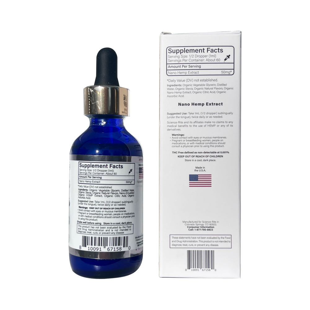Science-Rite Nano vanilla close-up shows natural flavor and clarity.