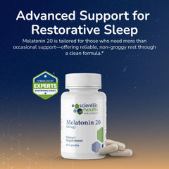 Scientific Health Solutions melatonin 2-pack outer box emphasizing USA-made GMP quality.