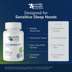Melatonin bottle paired with a glass for a calm nighttime routine.