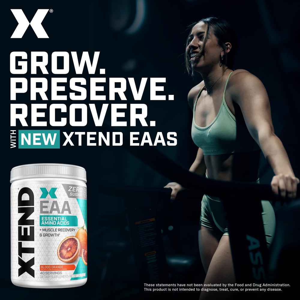 Xtend EAA scoop measure emphasizes precise dosing for effective intake.