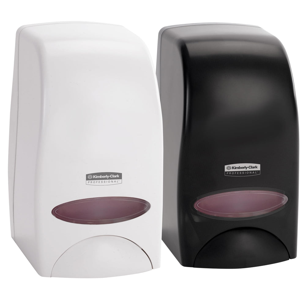 Scott Professional moisturizing foam sanitizer application with soft, non-drying feel.