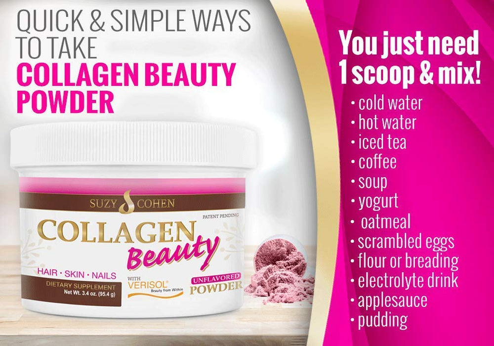 Verisol collagen peptides in Script Essentials for potential moisture and elasticity support.