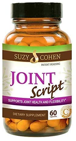 Script Essentials Suzy Cohen Joint Script bottle on table for daily joint support