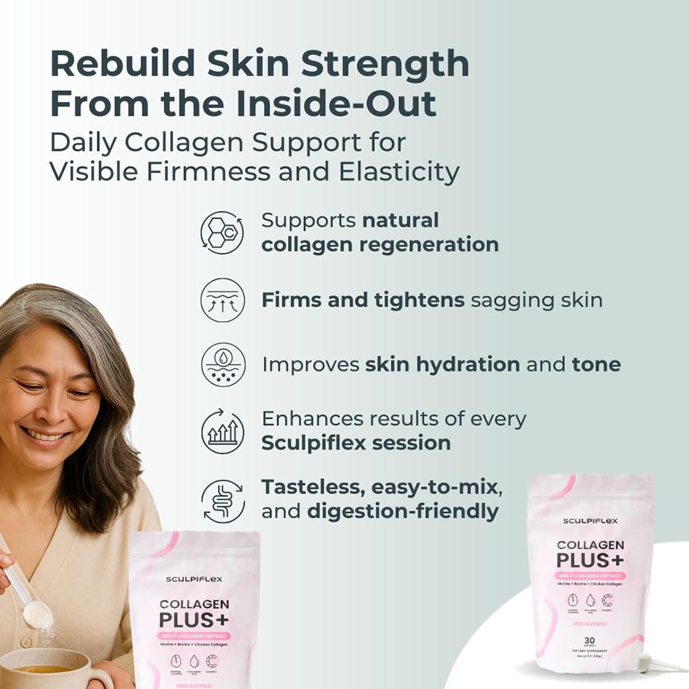 Sculpiflex scoop for easy daily collagen powder dosing