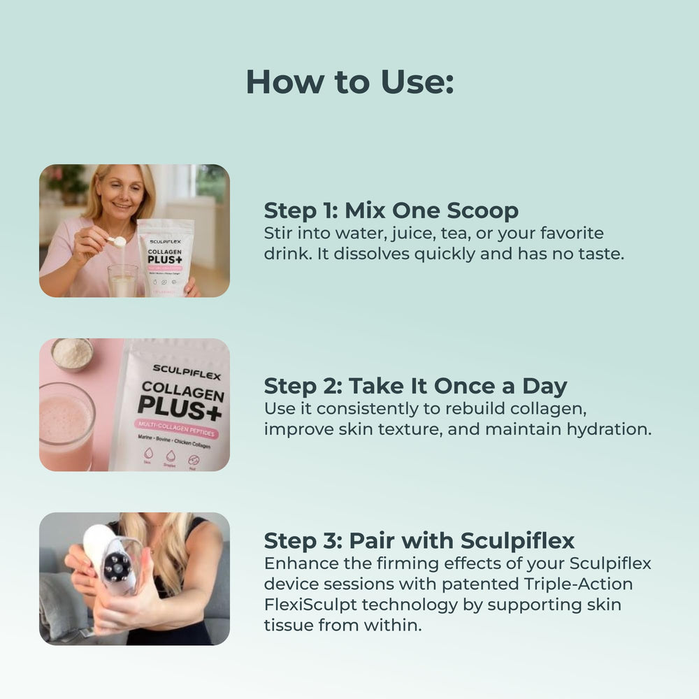 Daily-use mixer ready to blend SCULPIFLEX into a glass