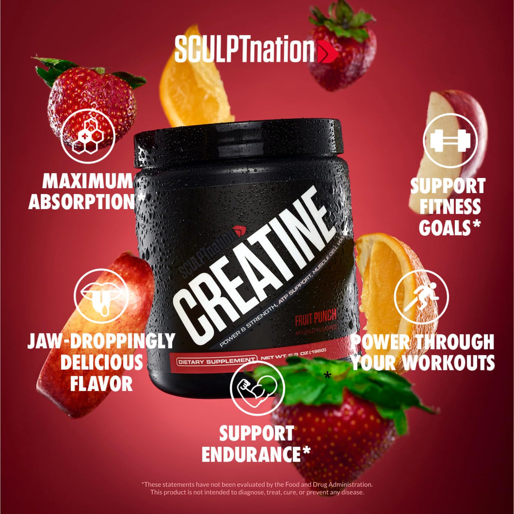 Sculpt Nation Creatine powder scoop measuring servings for daily use