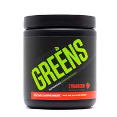 Sculpt Nation Greens Strawberry tub showing premium greens for daily energy support