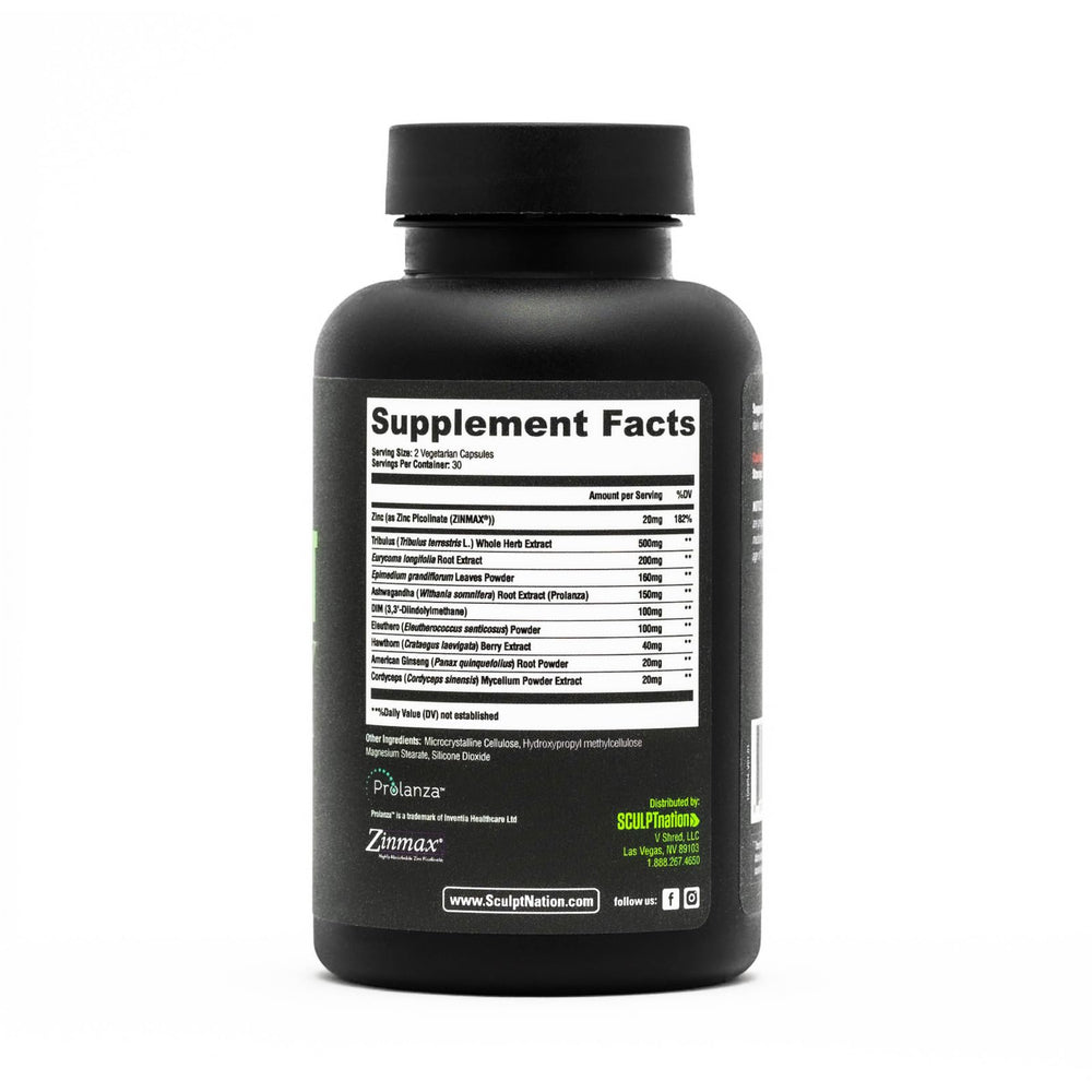 Sculpt Nation Test Boost Max with American Ginseng for natural energy.