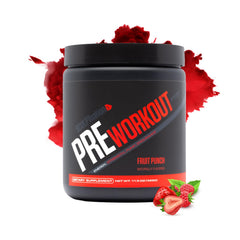 Sculpt Nation V Shred PreWorkout Fruit Punch tub front showing energizing workout boost