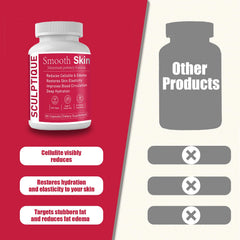 Sculptique collagen hydration blend icon emphasizes skin hydration benefits