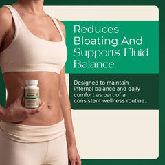 Sculptique Lymphatic Drainage Capsules with dandelion ingredient highlight.