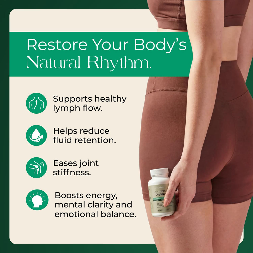 Sculptique Lymphatic Drainage Capsules pouring to show easy daily intake.