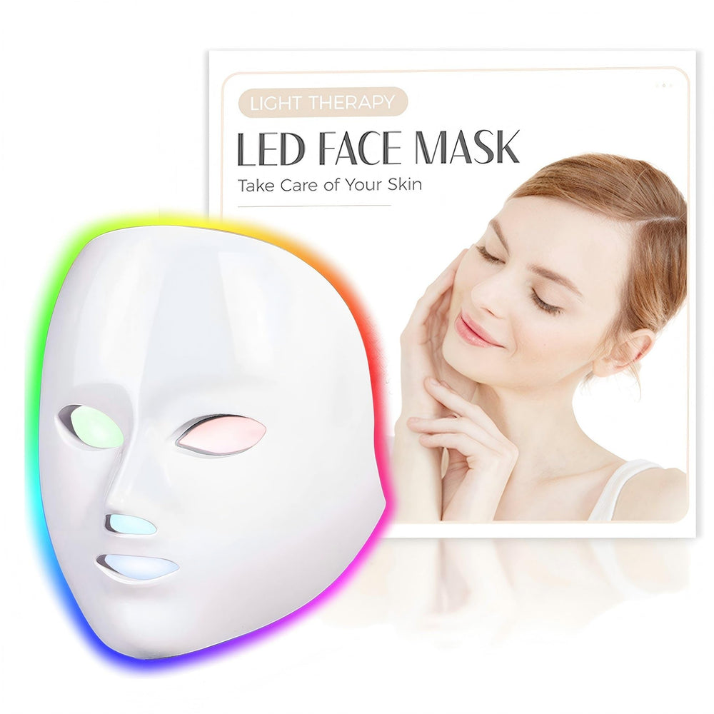 SDKWDH LED Face Mask at-home use setup for convenient skincare routines.