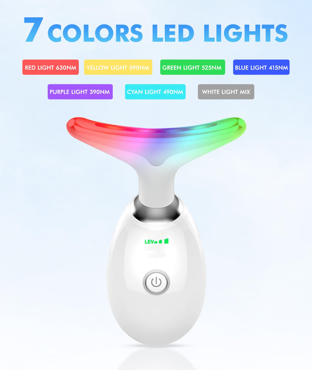 SDKWDH seven-color therapy modes demonstrated for facial treatments.