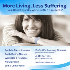 Sea-Band wristbands provide morning sickness relief for expectant individuals