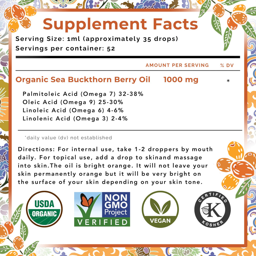 Adding SEABUCKWONDERS Sea Buckthorn Oil to a morning smoothie.