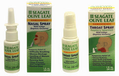 Seagate Olive Leaf Nasal Spray bottle for gentle nasal irritation relief.