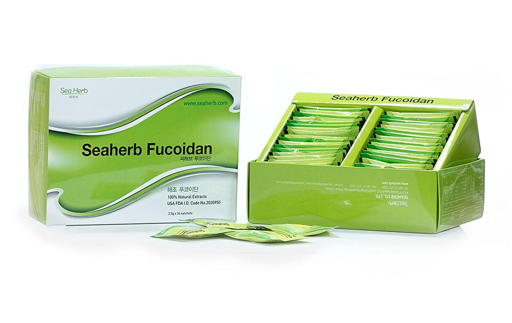 SeaHerb Fucoidan bottle close-up showing premium marine extract for daily wellness support